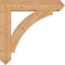 Ekena Millwork Thorton Arts and Crafts Smooth Bracket w/ Offset Brace, Western Red Cedar, 7 1/2"W x 34"D x 34"H BKT0806X34X34THR03SWR - alternate 3